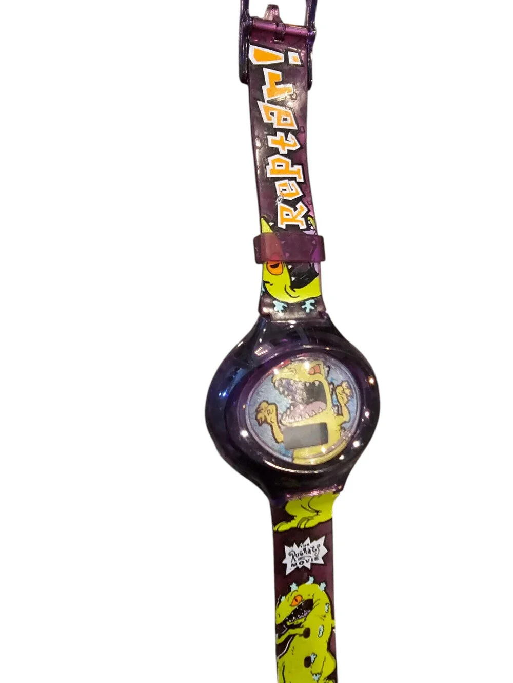 Rugrats Reptar Kids Digital Watch Purple The Rugrats Movie Vintage